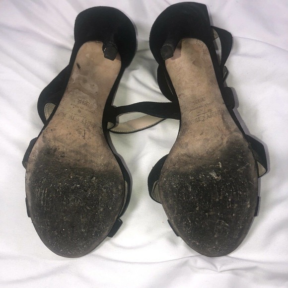Jimmy Choo Lottie Black Heels Open Toe Size 39.5 - Picture 8 of 10